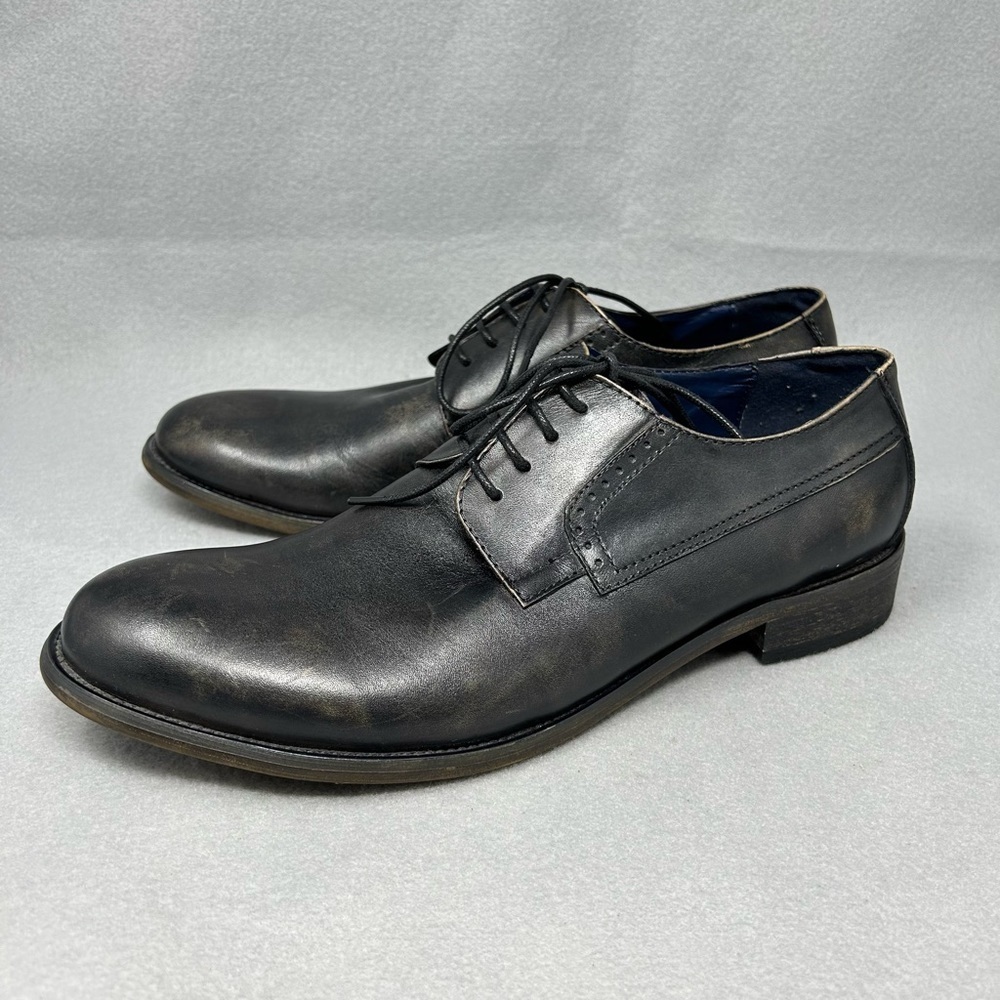 Steve Madden Mens Boxxeer Lace Up Oxford Shoe, Dark Brown Leather, US 8.5M